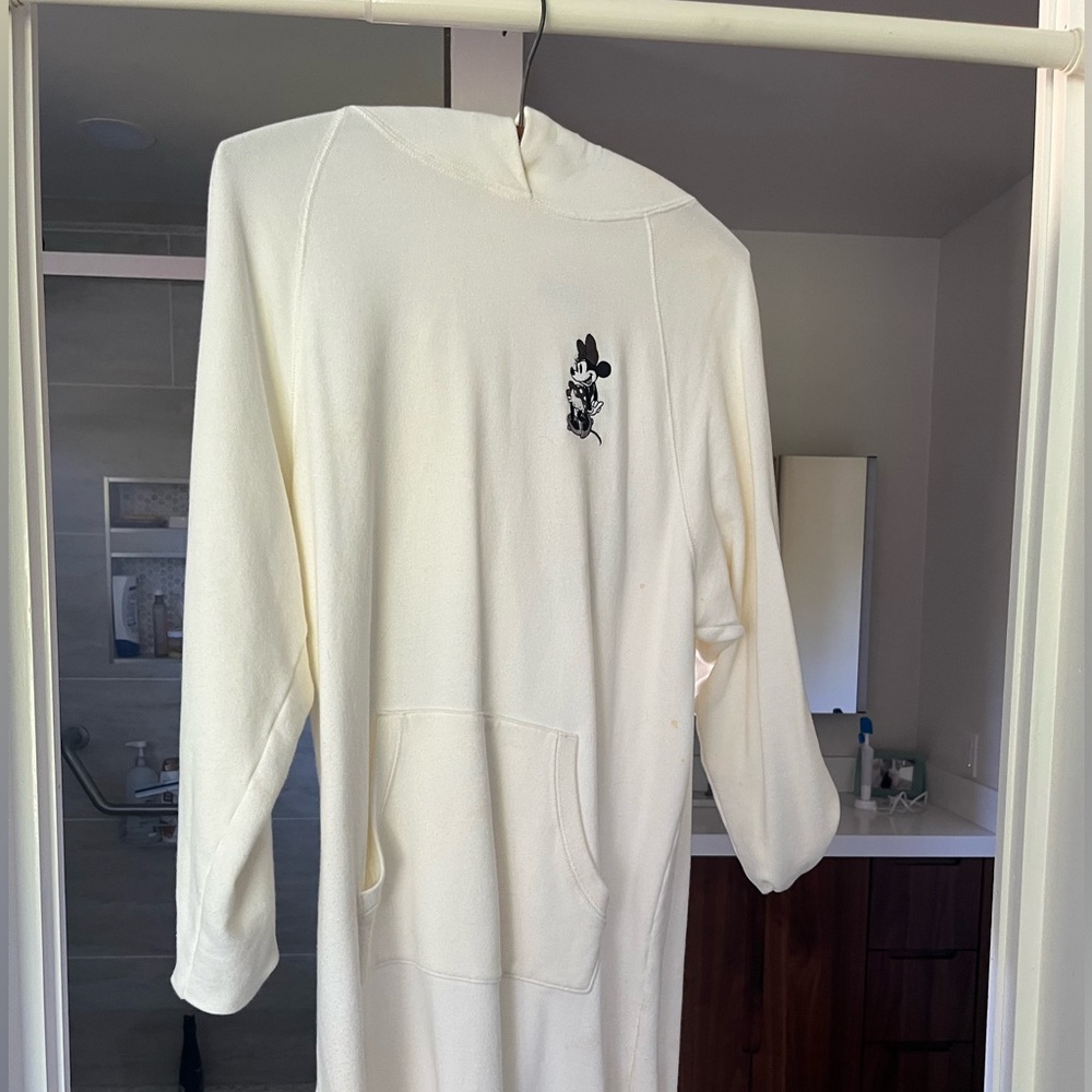 Uniqlo x Disney Mickey Mouse  White Cotton Hooded Sweatshirt  Dress